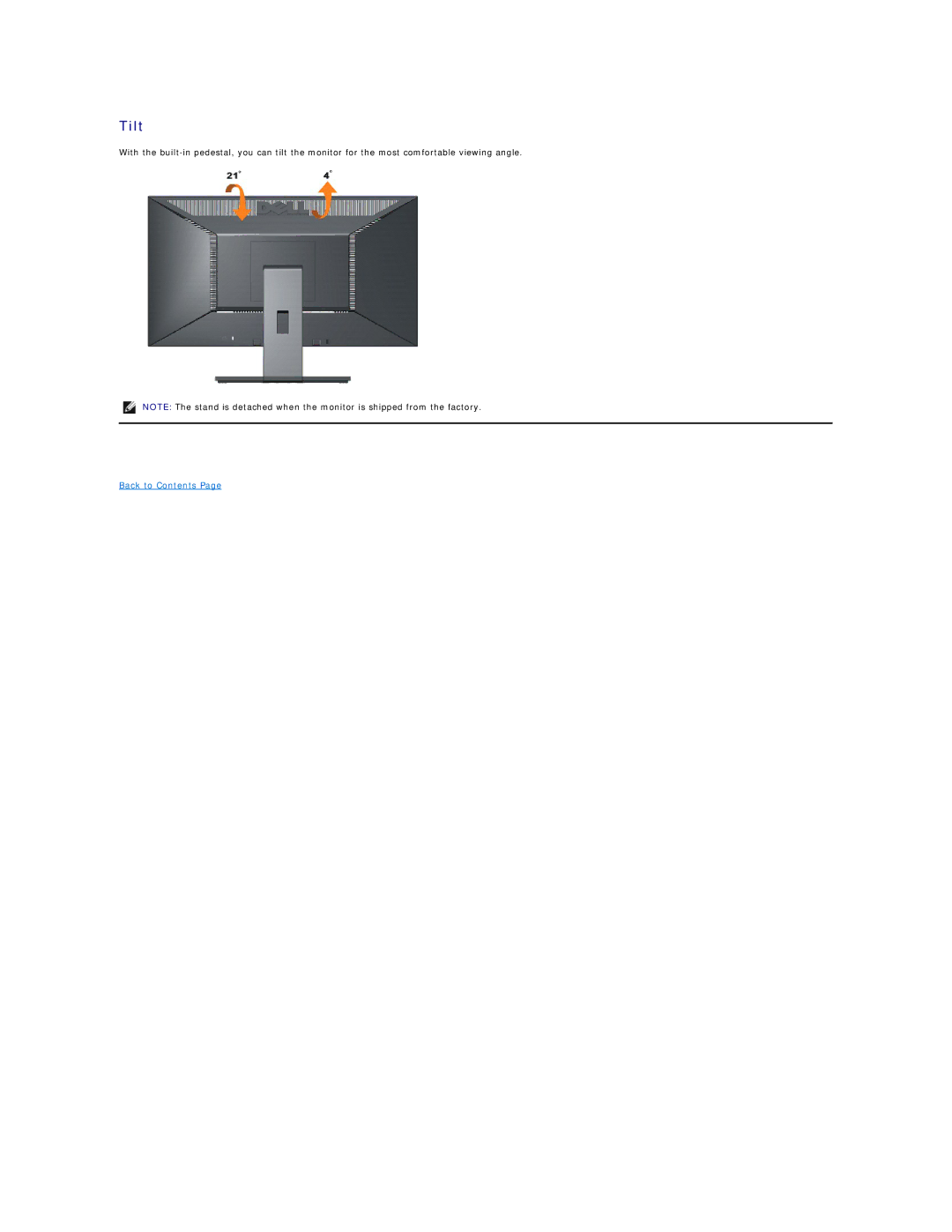 Dell E2010H appendix Tilt 