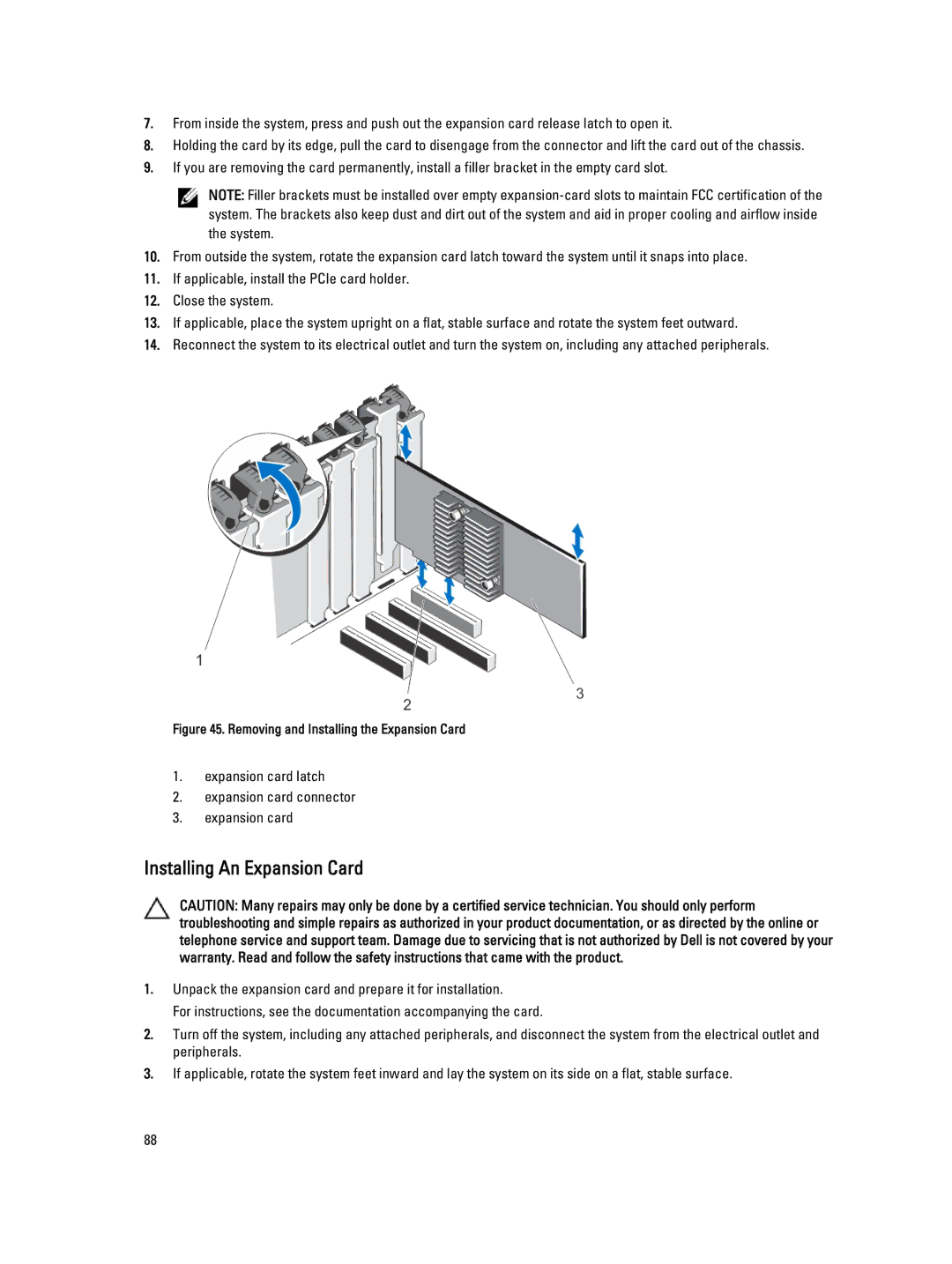 Dell E20S001 owner manual Installing An Expansion Card, Removing and Installing the Expansion Card 