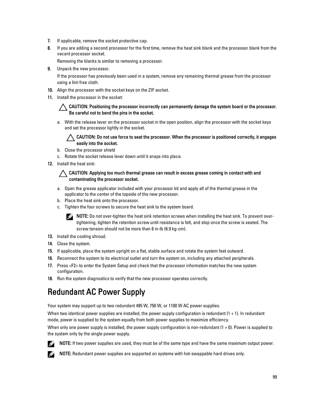 Dell E20S001 owner manual Redundant AC Power Supply 