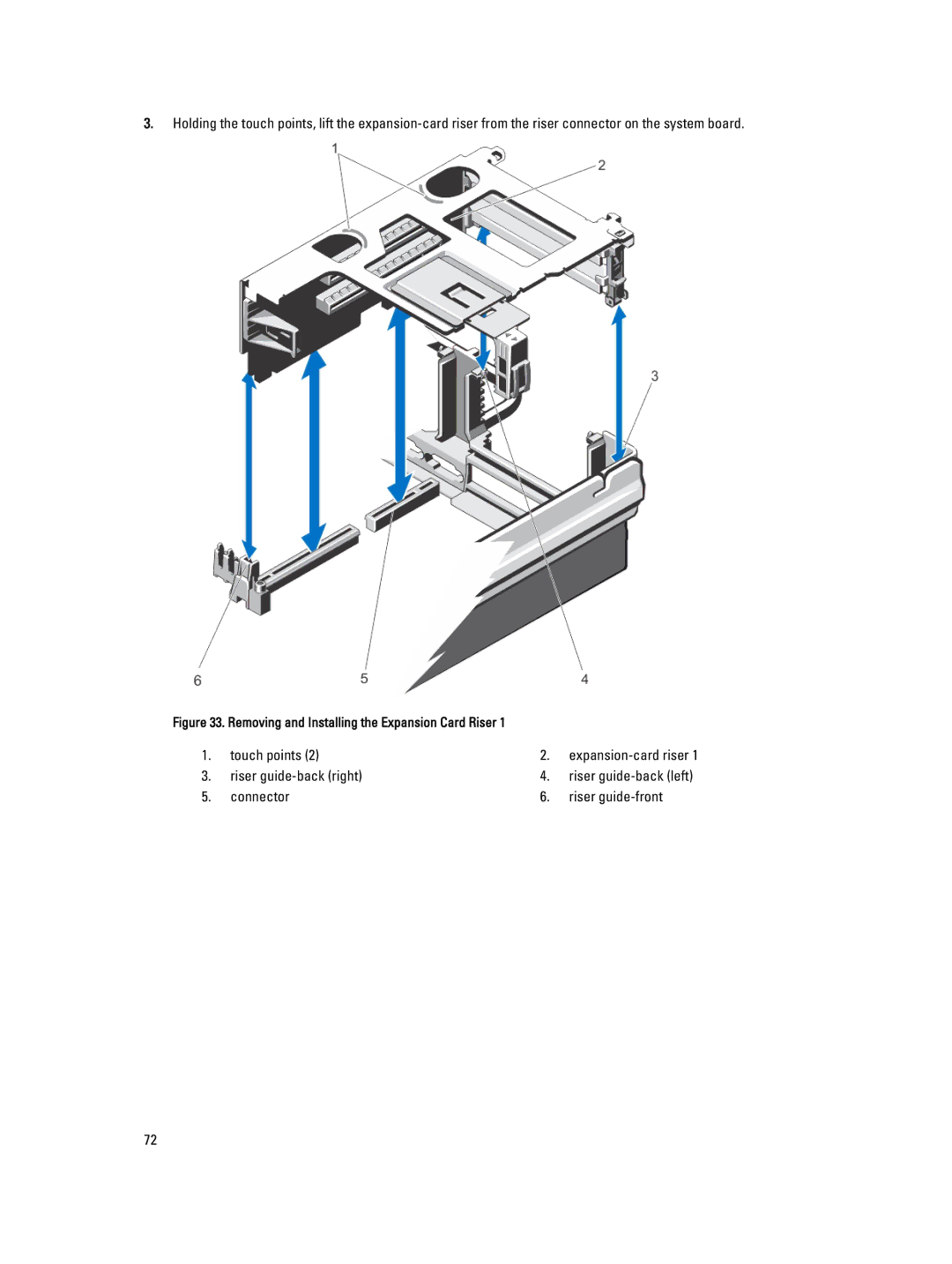 Dell E21S001, R820 owner manual Riser guide-back right 