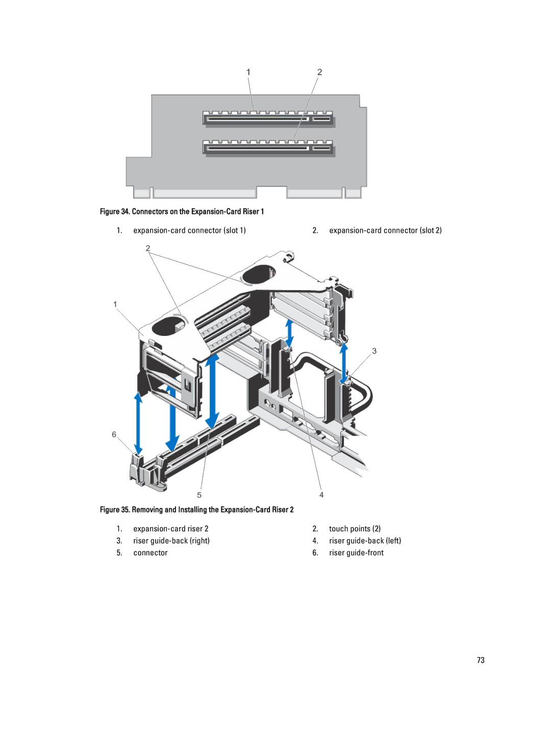 Dell R820, E21S001 owner manual Expansion-card connector slot 