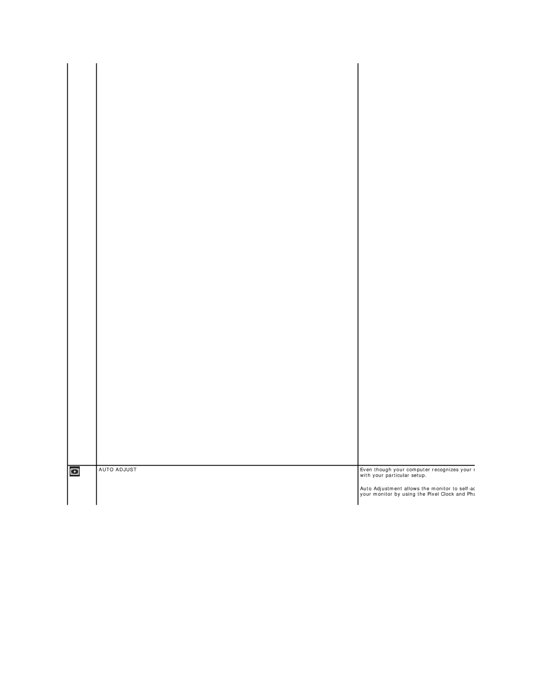 Dell E2211H appendix Auto Adjust 