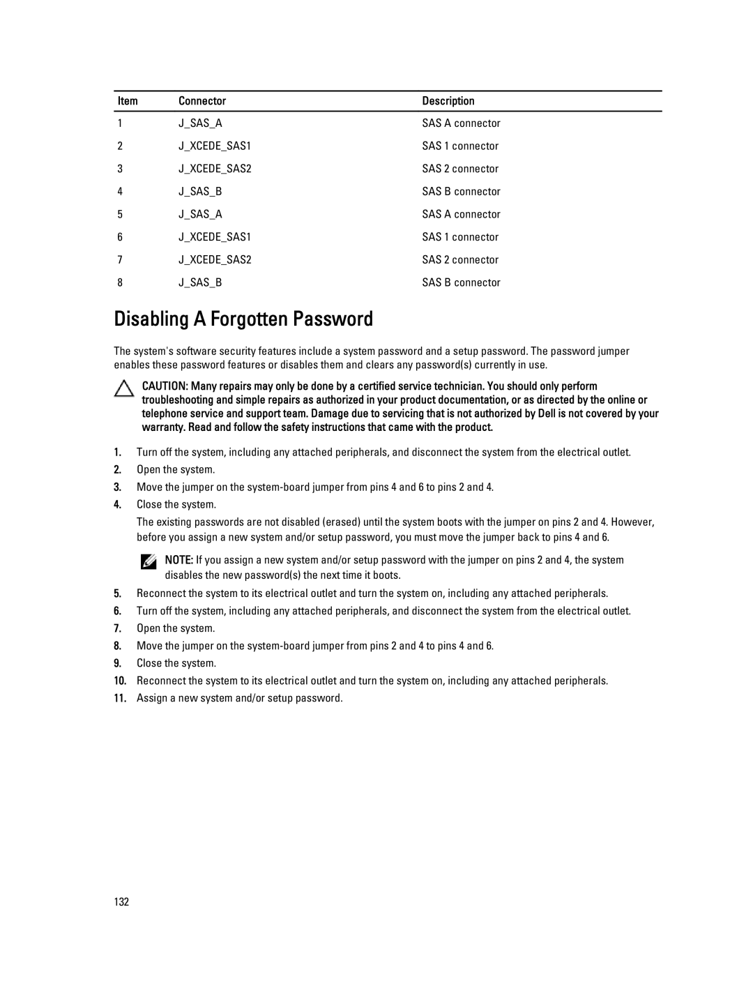 Dell E23S Series owner manual Disabling a Forgotten Password 