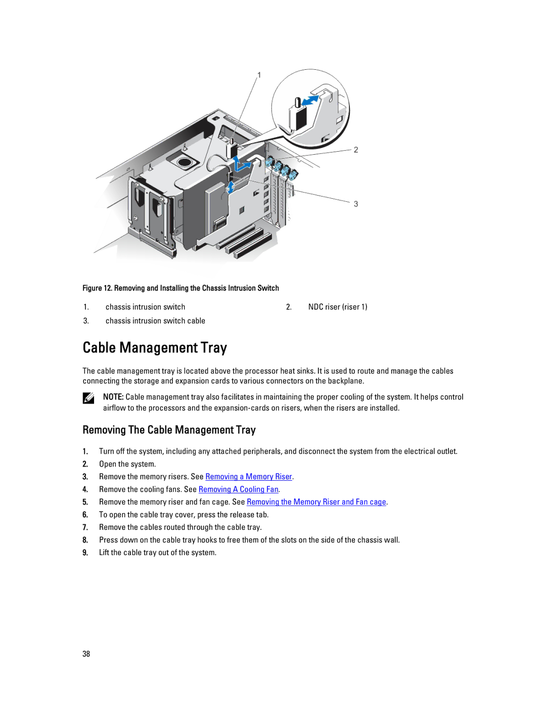 Dell E23S Series owner manual Removing The Cable Management Tray 