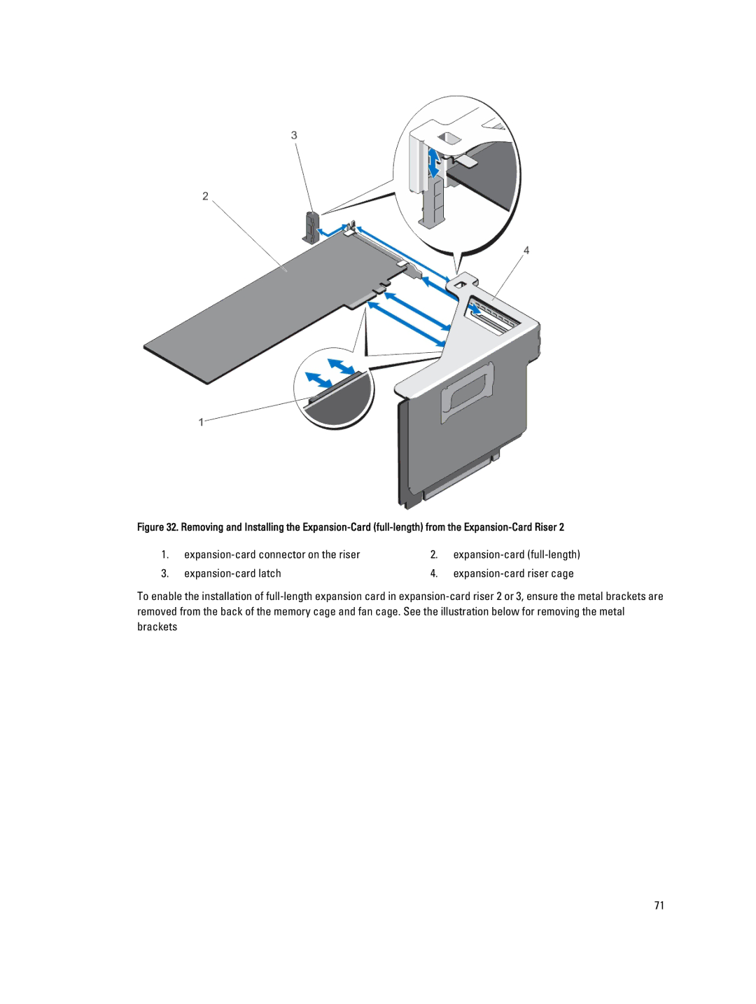 Dell E23S Series owner manual Expansion-card full-length 