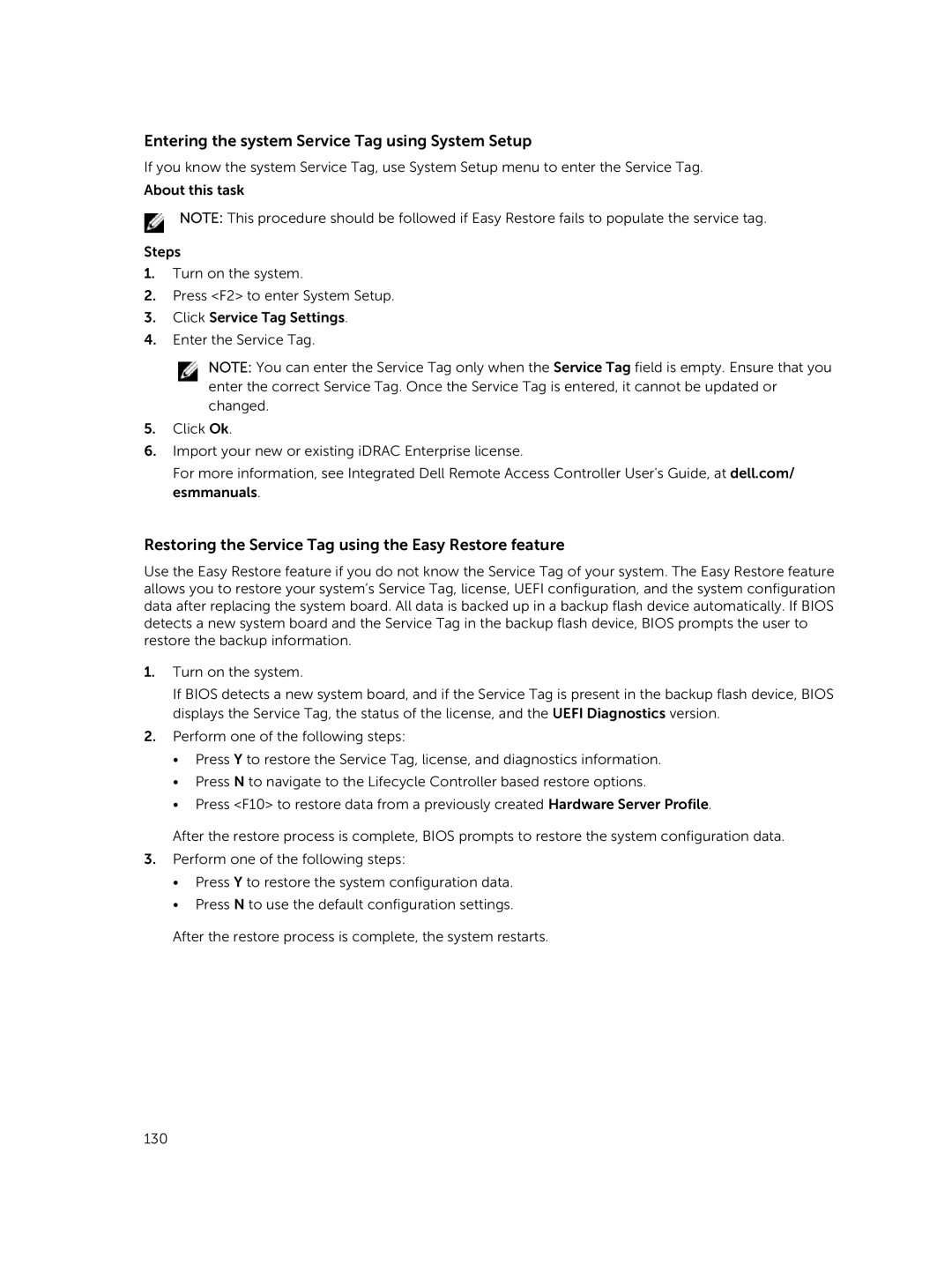 Dell E26S Series owner manual Entering the system Service Tag using System Setup 