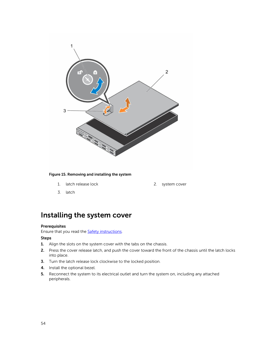 Dell E26S Series owner manual Installing the system cover, Removing and installing the system 