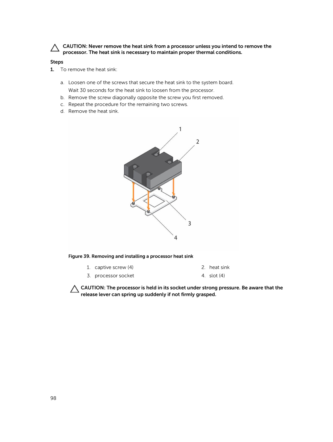 Dell E26S Series owner manual Captive screw 