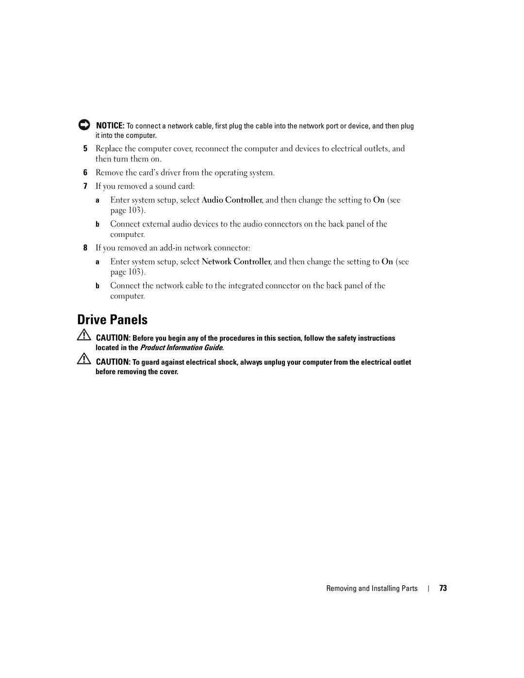 Dell 3100, E310 owner manual Drive Panels 