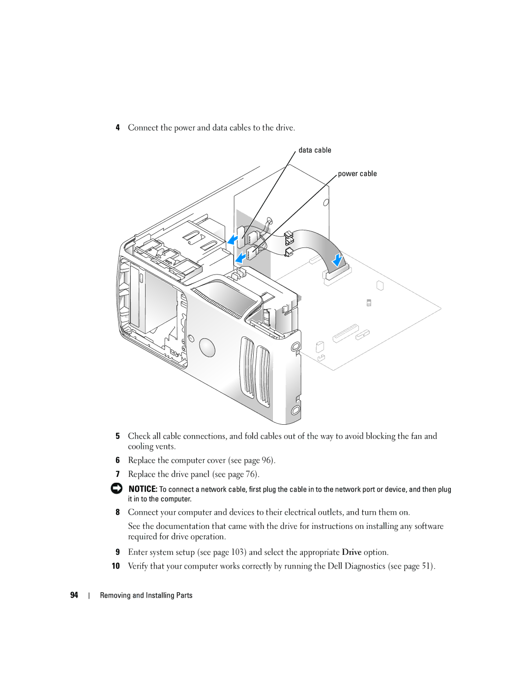 Dell E310, 3100 owner manual Data cable Power cable 