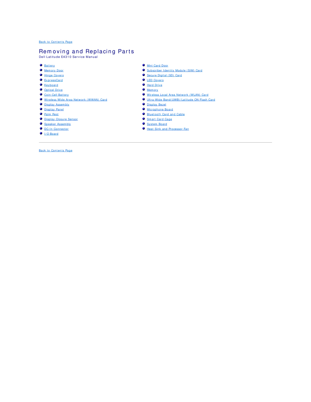 Dell E4310-3ZBDXQ1 service manual Removing and Replacing Parts 