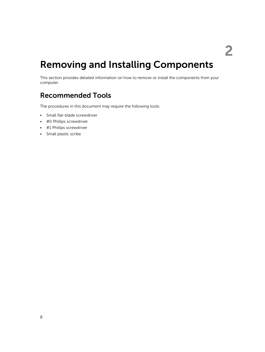 Dell E5440 owner manual Removing and Installing Components, Recommended Tools 