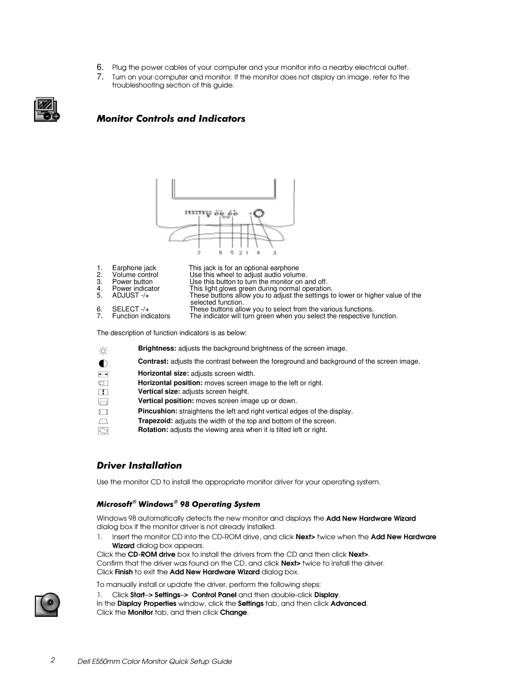 Dell E550mm setup guide  LQGRZV 2SHUDWLQJ6\VWHP 