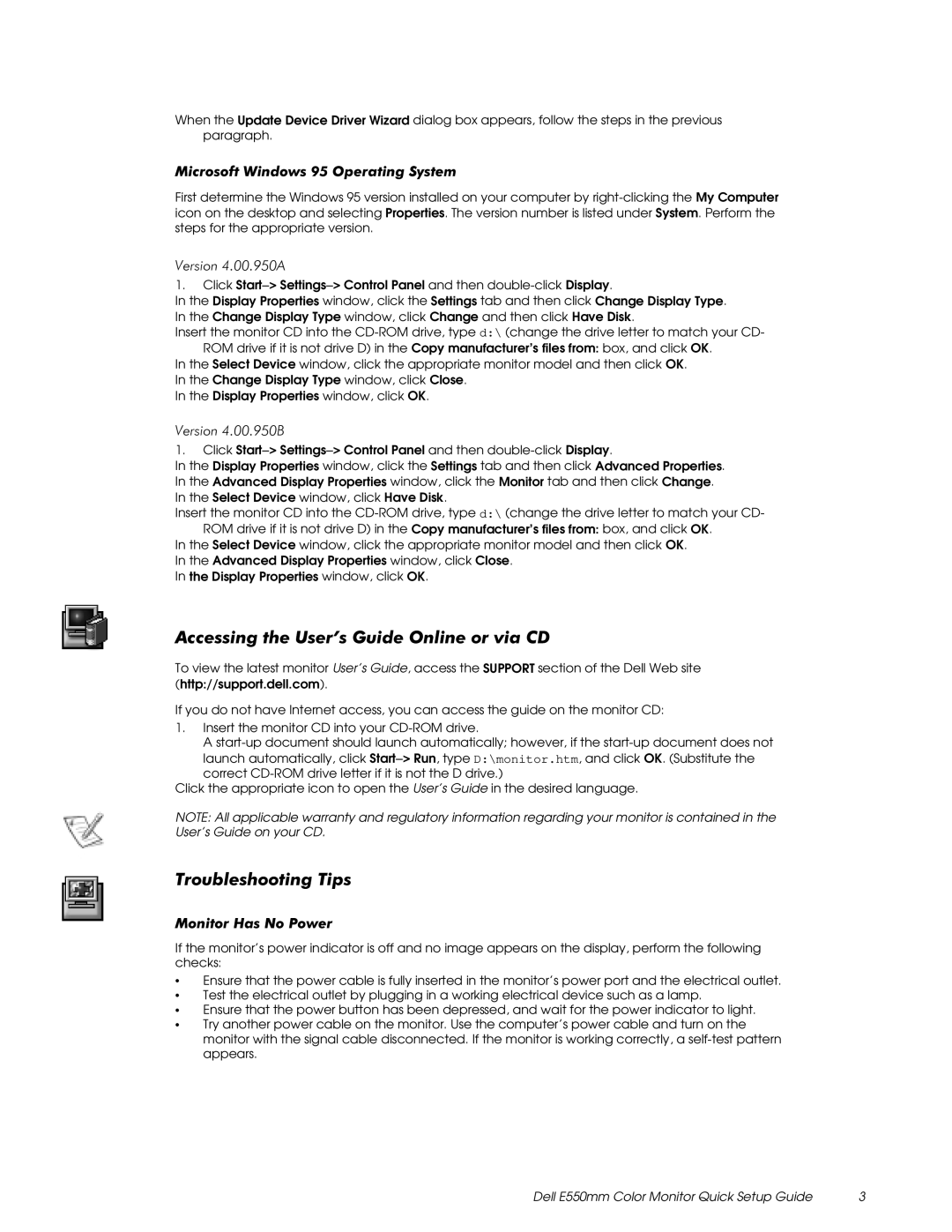 Dell E550mm setup guide 0LFURVRIWparagraphLQGRZV SHUDWLQJ6\VWHP 