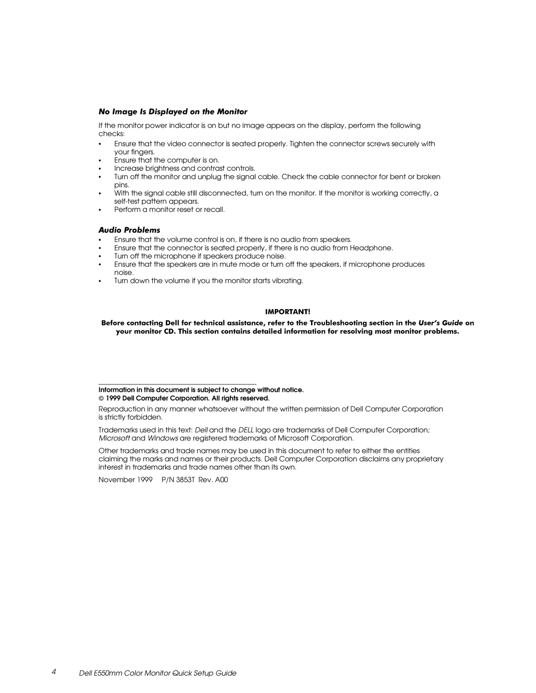 Dell E550mm setup guide 1R,PDJH,VLVSOD\HGRQWKH0RQLWRU 