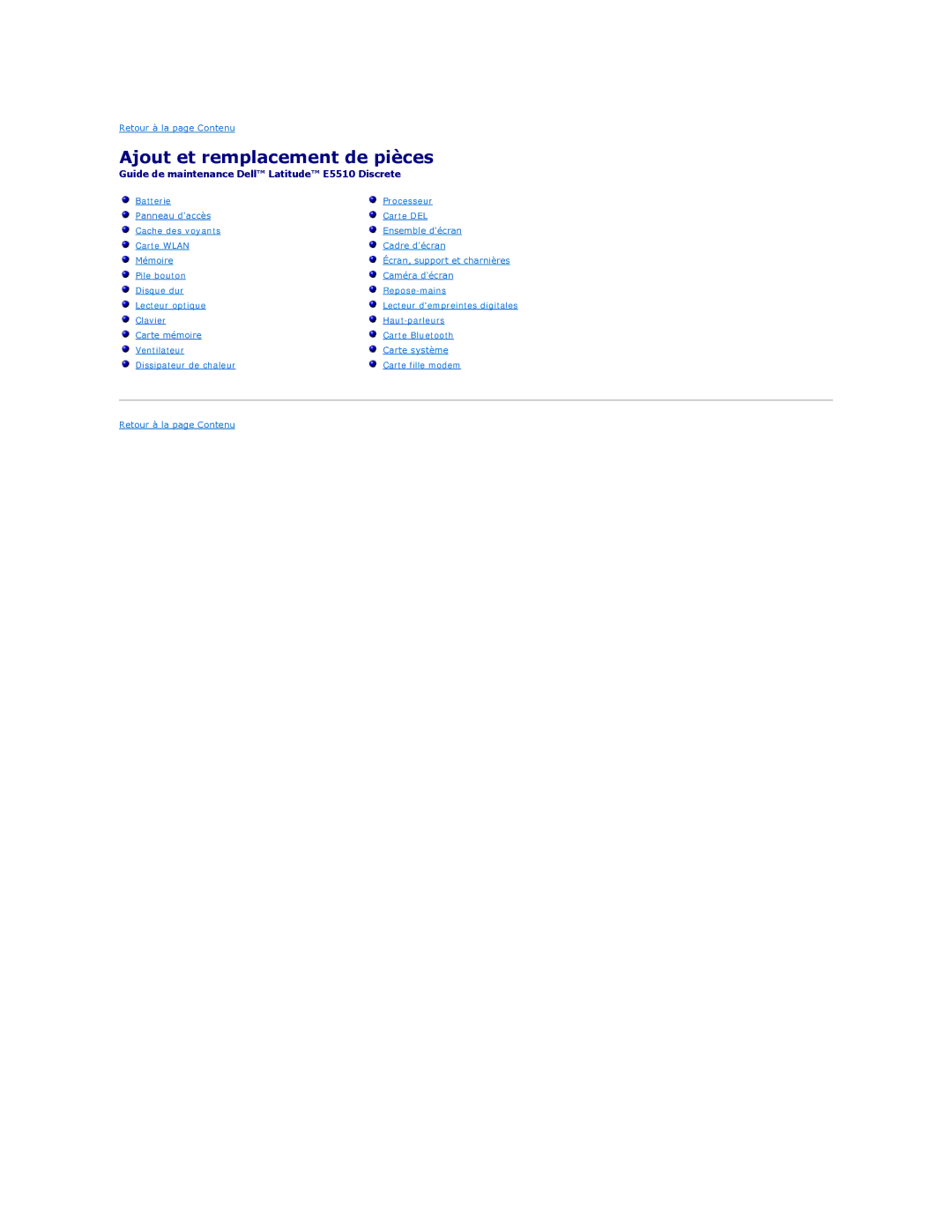 Dell E5510 manual Ajout et remplacement de pièces 