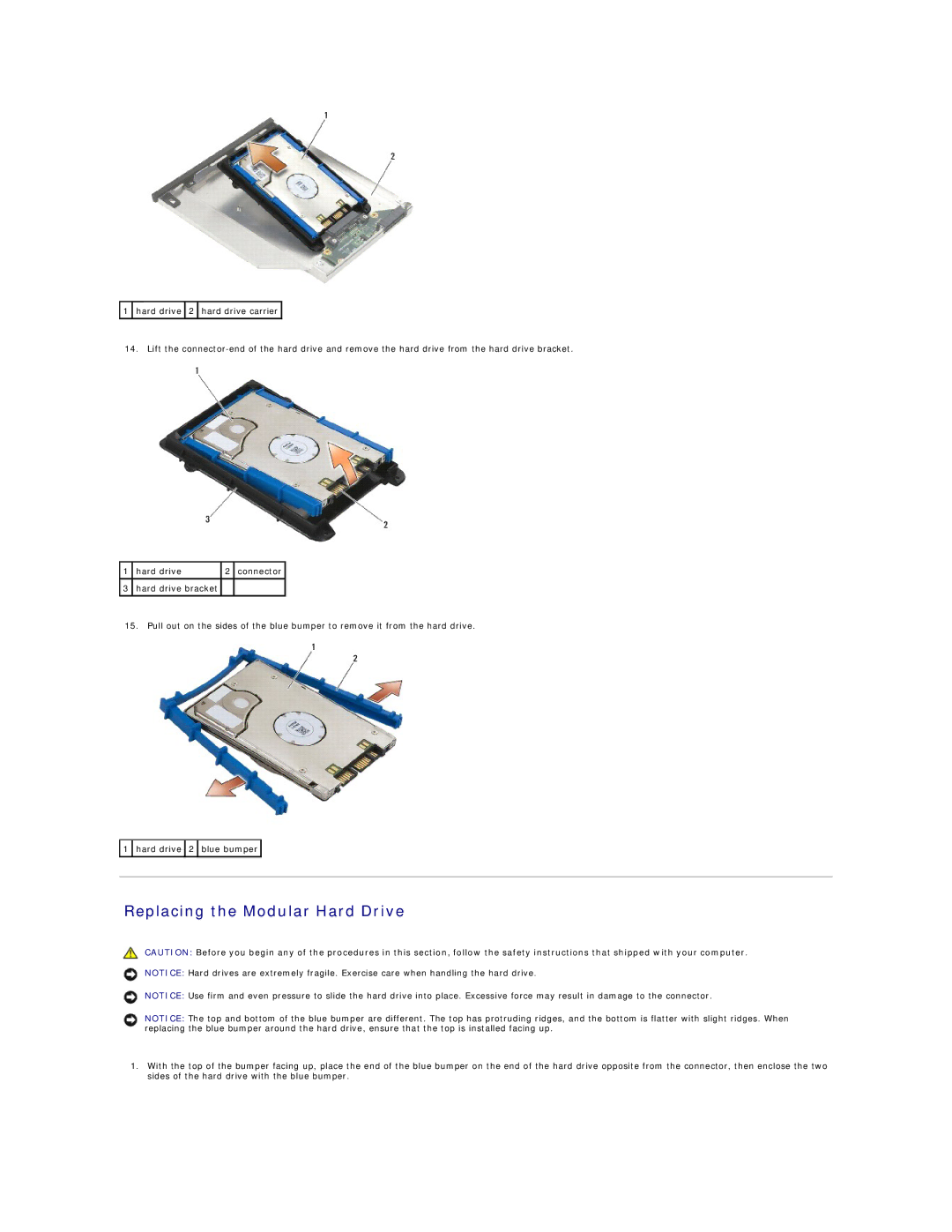 Dell E6400 ATG manual Replacing the Modular Hard Drive 