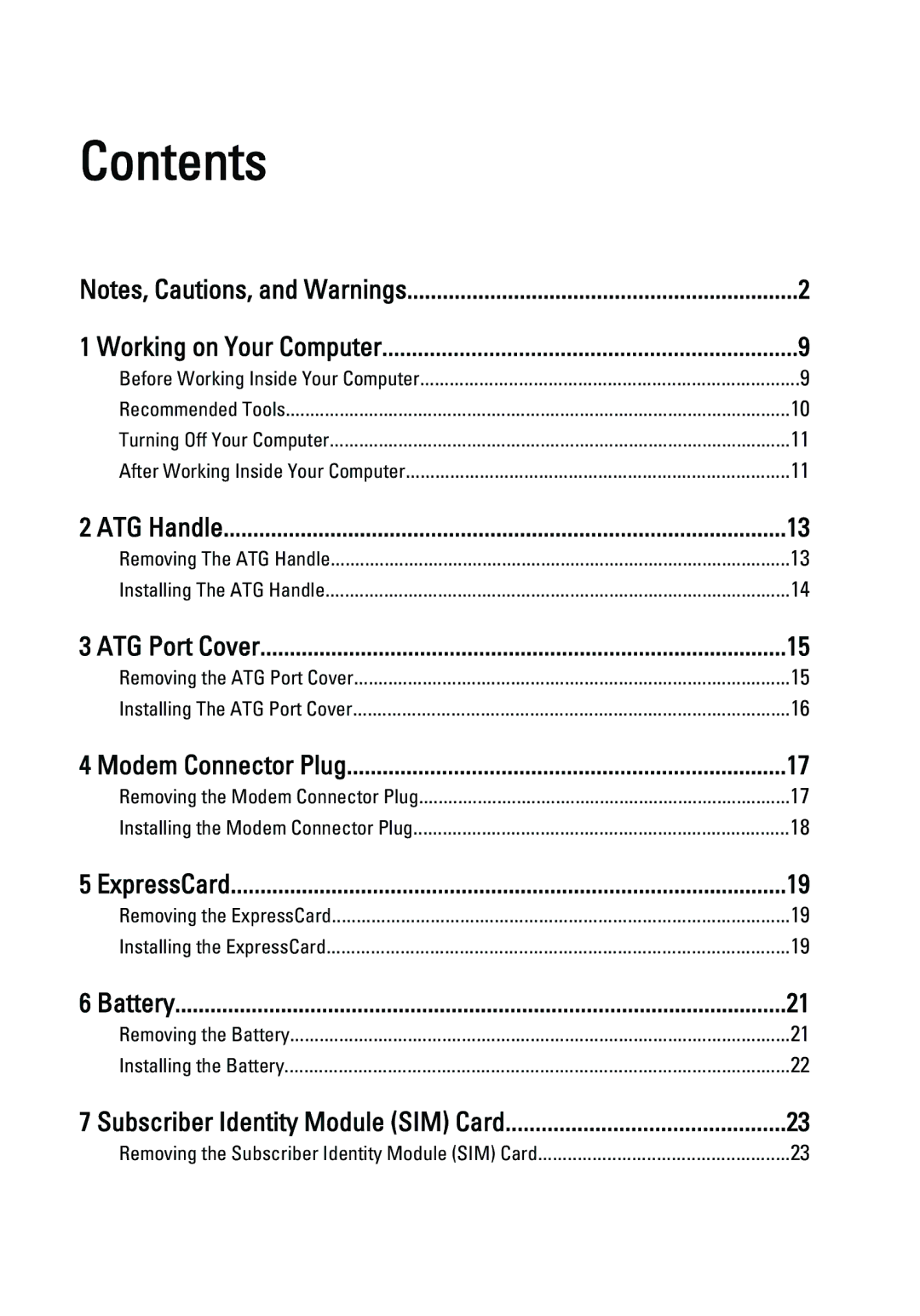 Dell E6420 owner manual Contents 