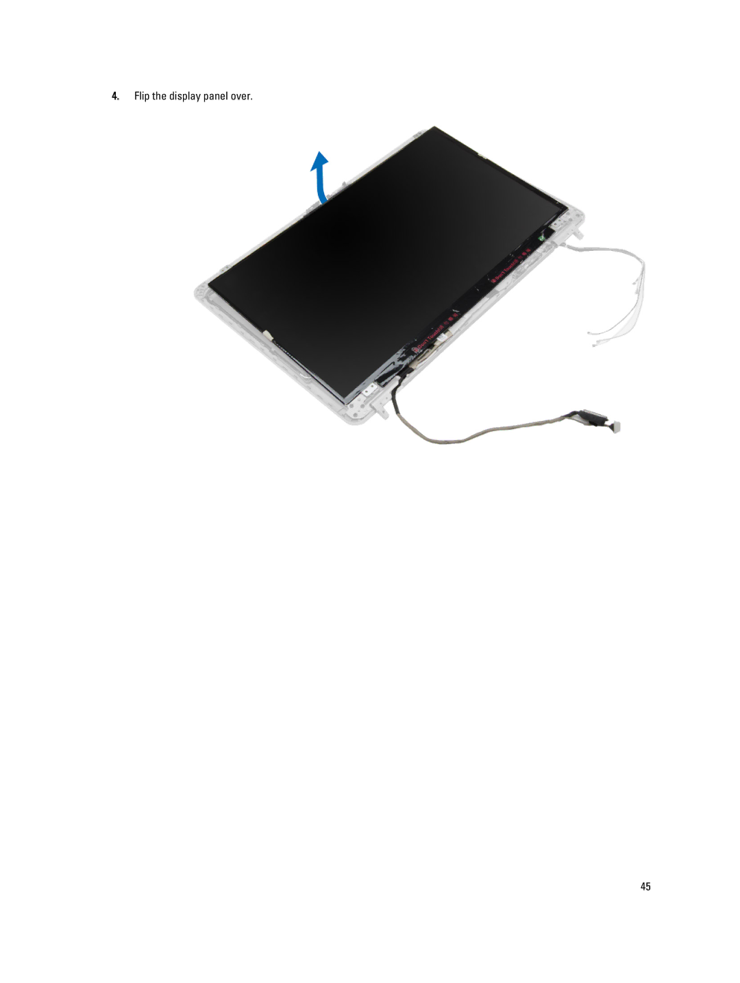 Dell E6440 owner manual Flip the display panel over 