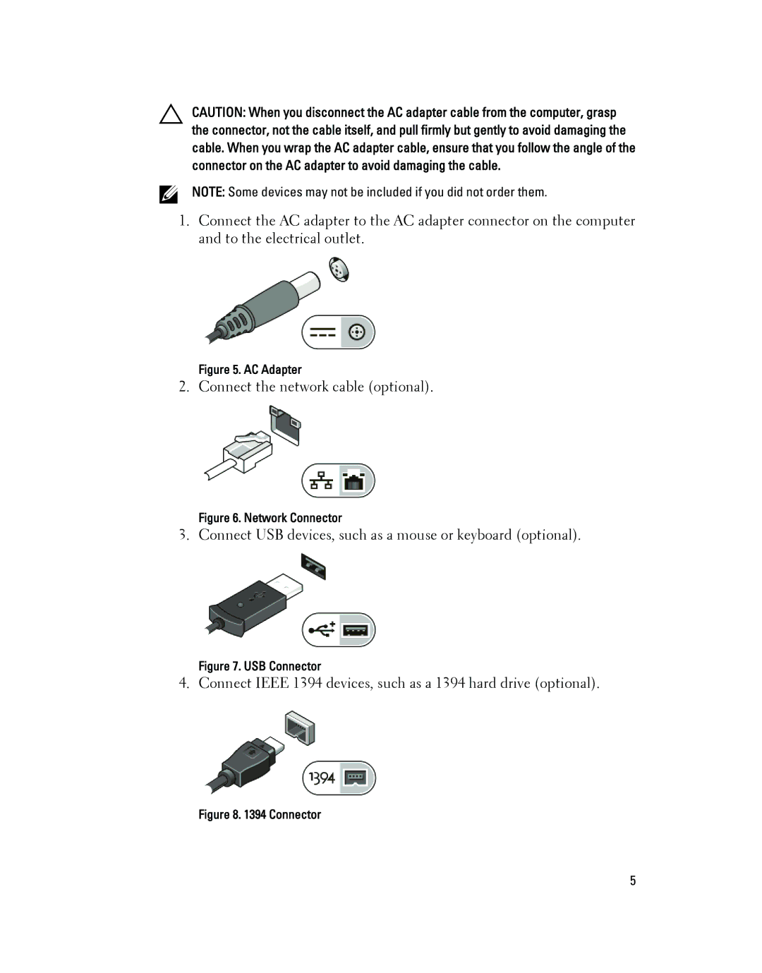 Dell E6520 manual Connect the network cable optional 