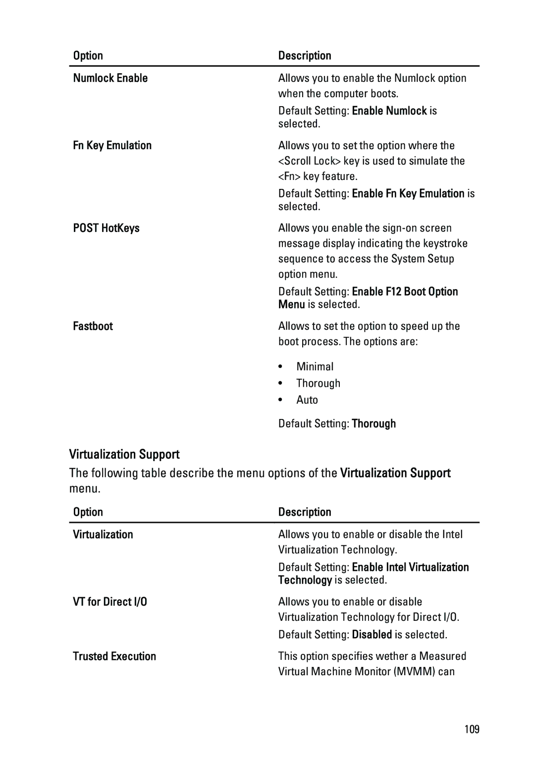 Dell E6520 owner manual Virtualization Support 