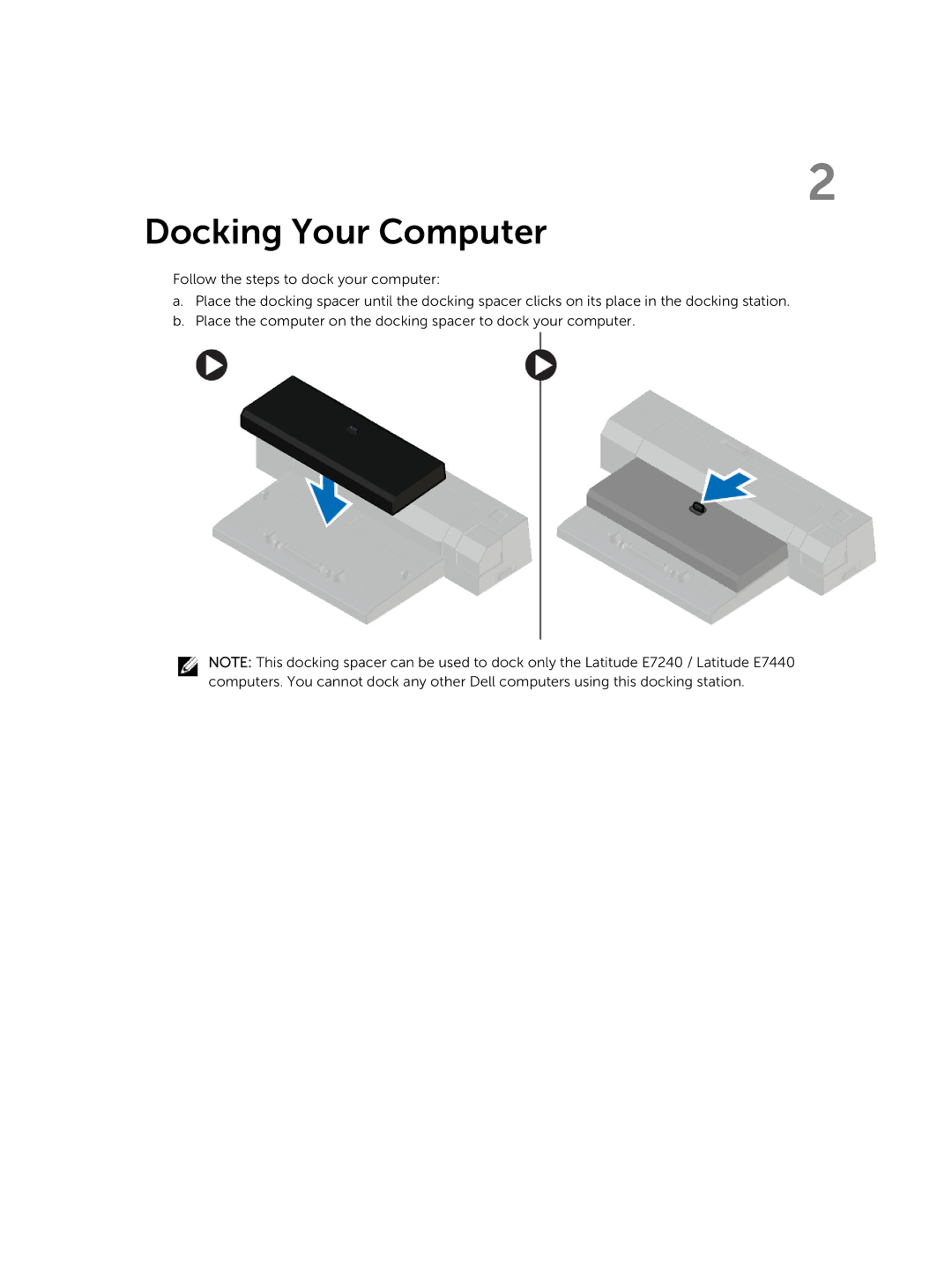 Dell E7240 owner manual Docking Your Computer 