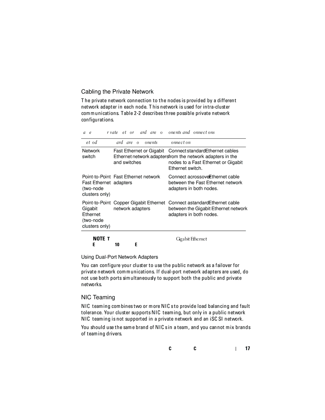 Dell EMC AX4-5I manual Cabling the Private Network, NIC Teaming, Private Network Hardware Components and Connections Method 