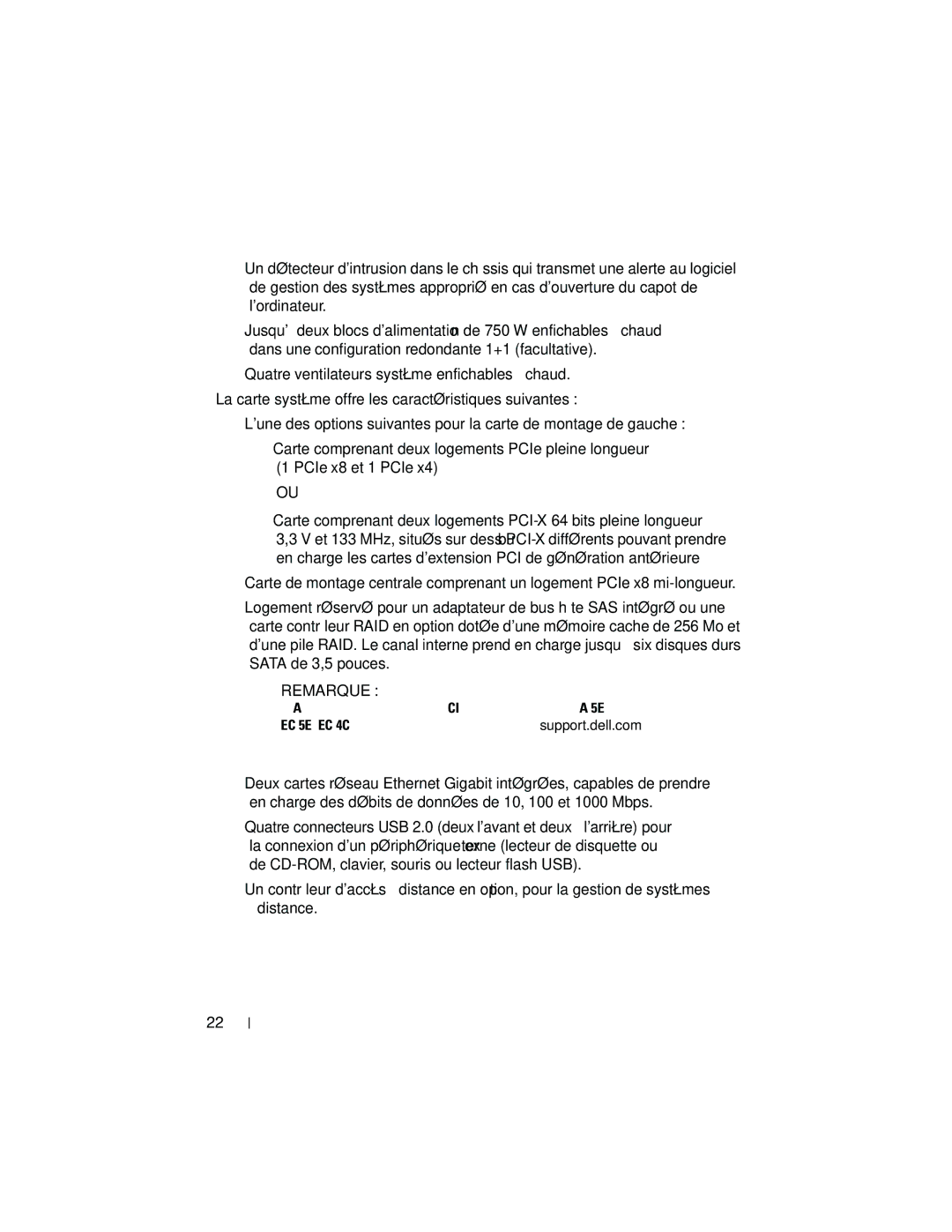 Dell EMS01, YX154 manual Guide de mise en route 