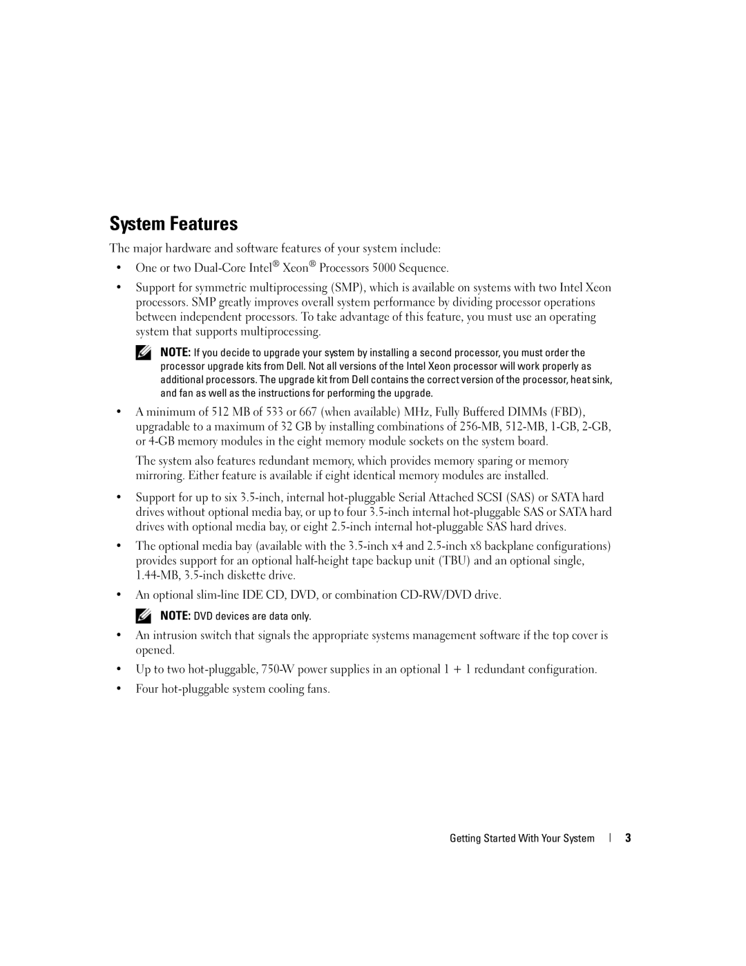 Dell EMS01 manual System Features 