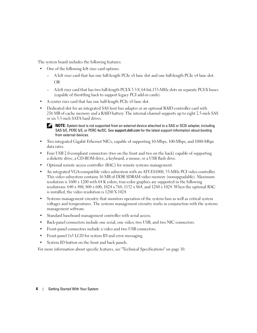 Dell EMS01 manual Getting Started With Your System 