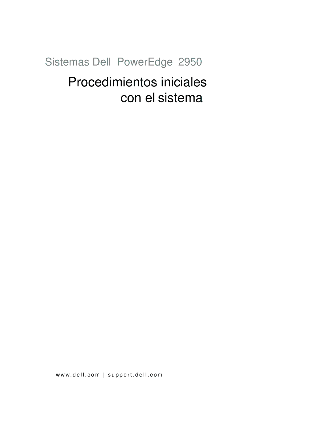 Dell EMS01 manual Procedimientos iniciales con el sistema 