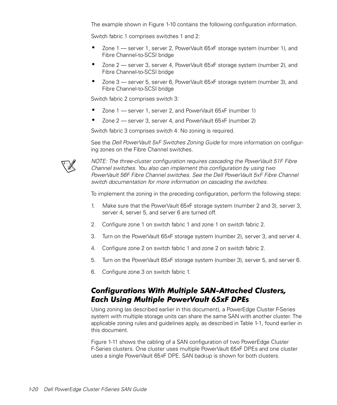 Dell manual Dell PowerEdge Cluster F-Series SAN Guide 