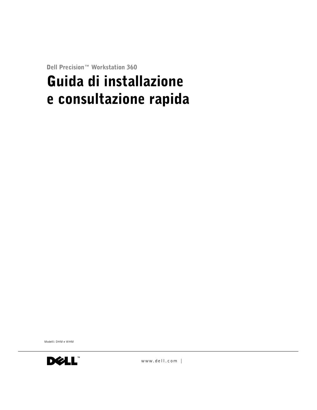 Dell F0276 manual Guida di installazione e consultazione rapida, W . d e l l . c o m 