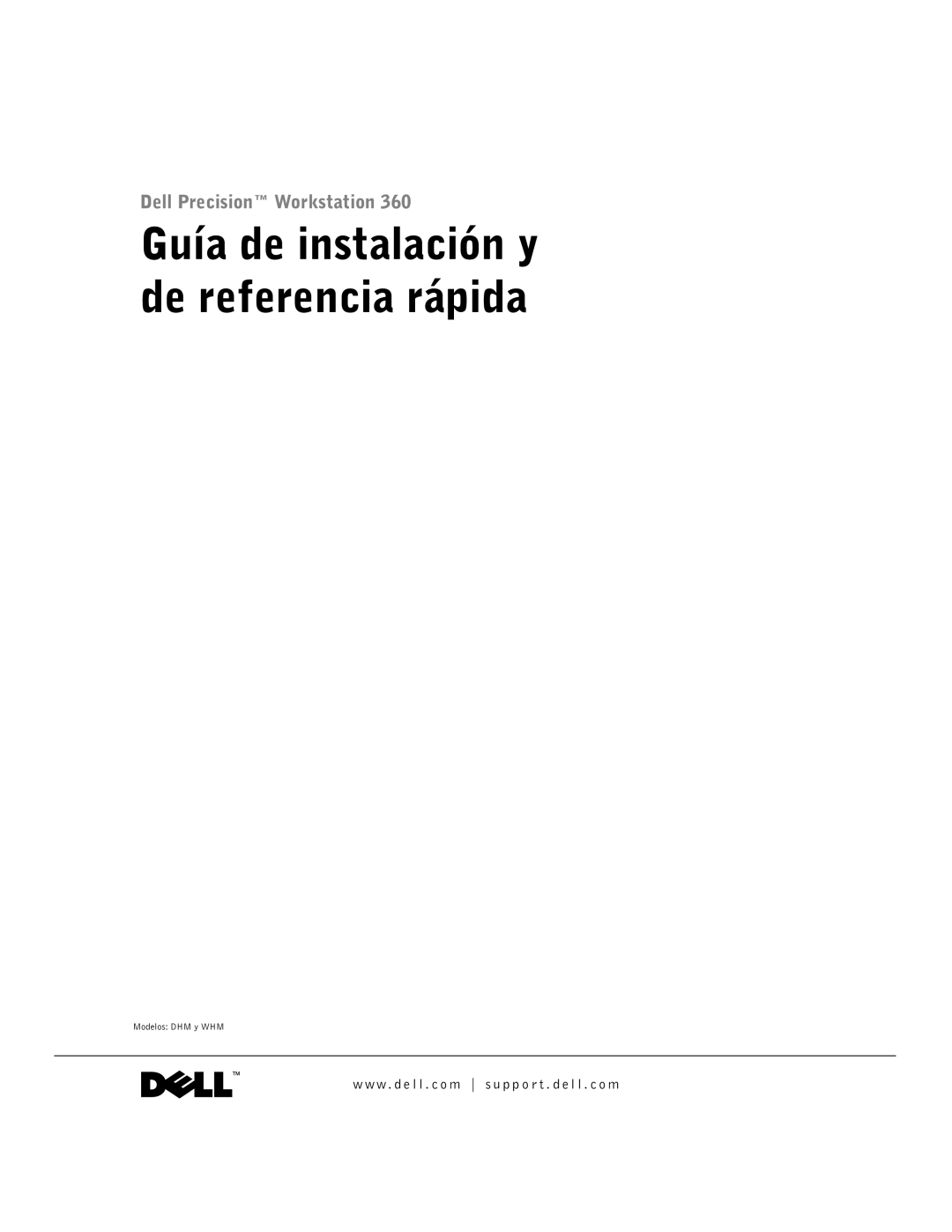Dell F0276 manual Guía de instalación y de referencia rápida 