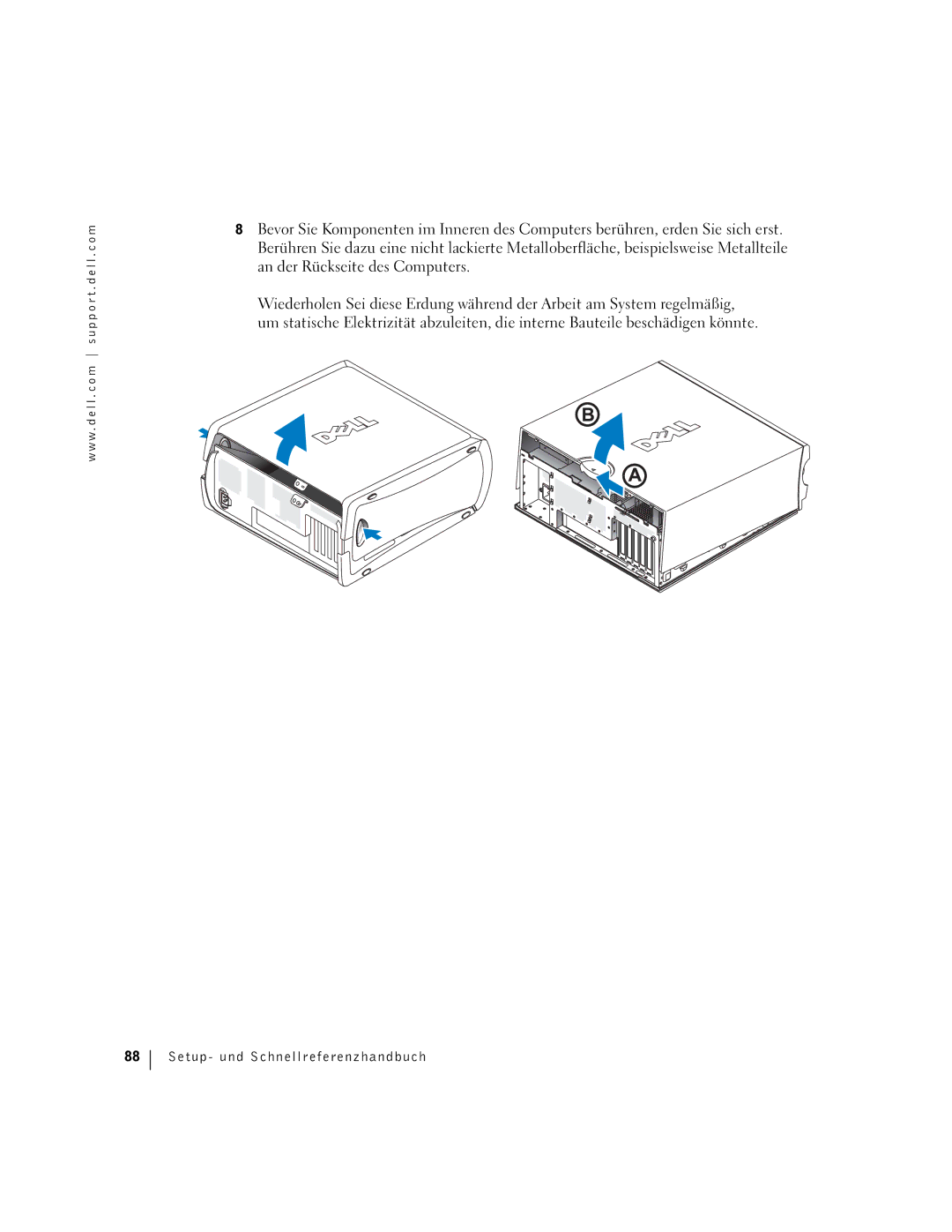 Dell F0276 manual Setup- und Schnellreferenzhandbuch 