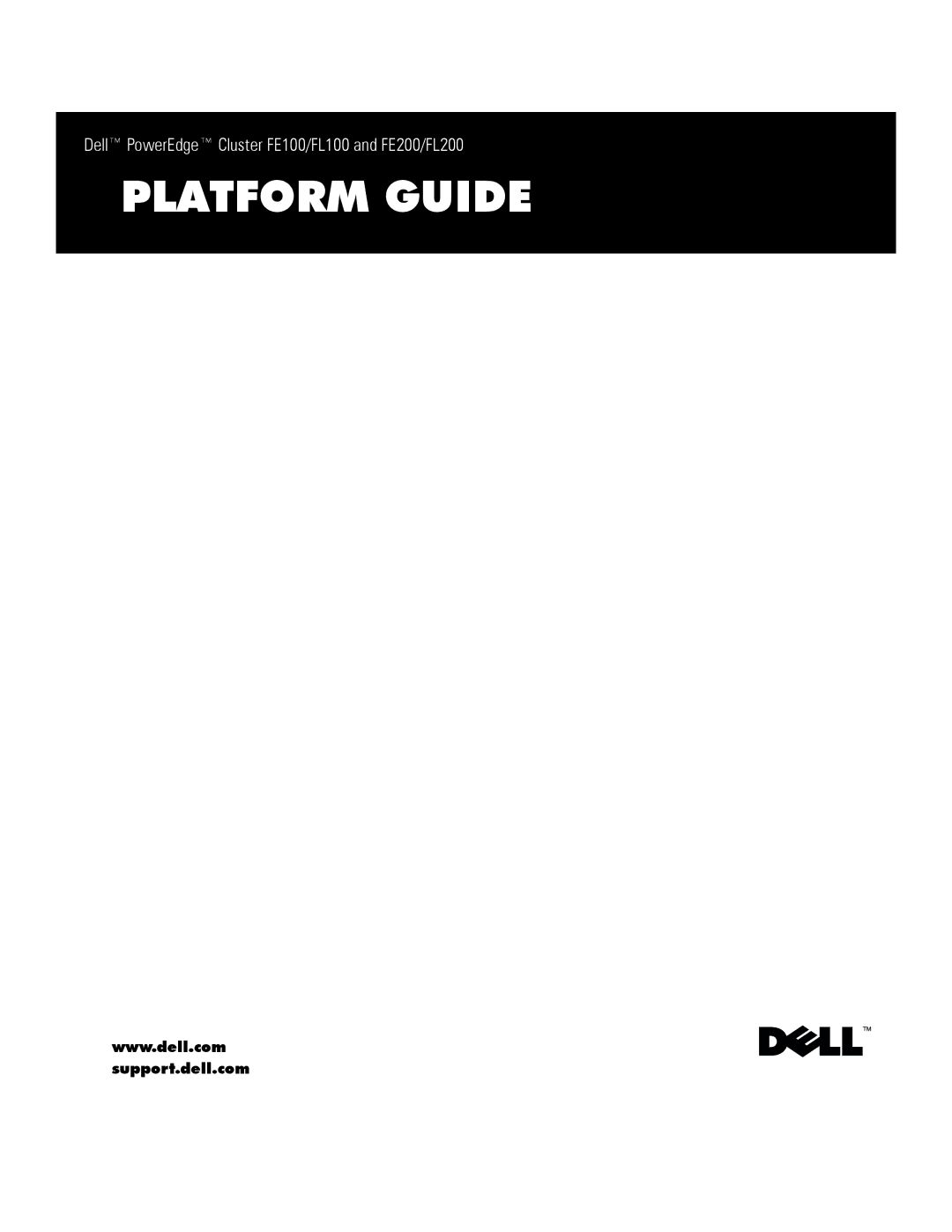 Dell FL200, FE100, FL100, FE200 manual Support.dell.com 