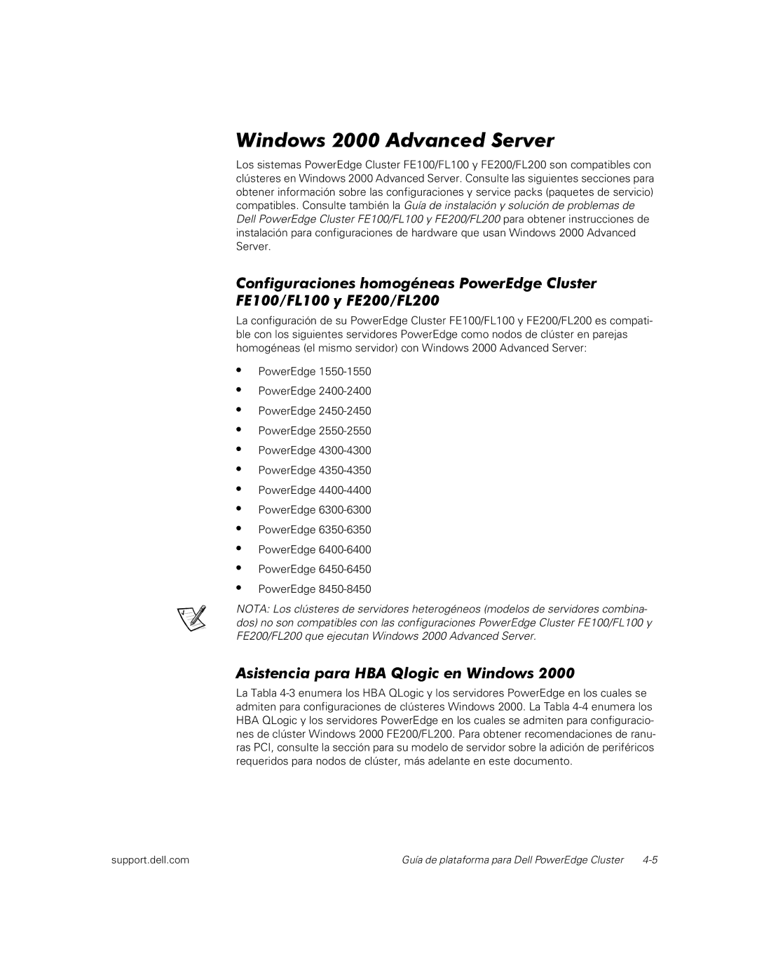 Dell FL200, FE100, FL100, FE200 manual Asistencia para HBA Qlogic en Windows 