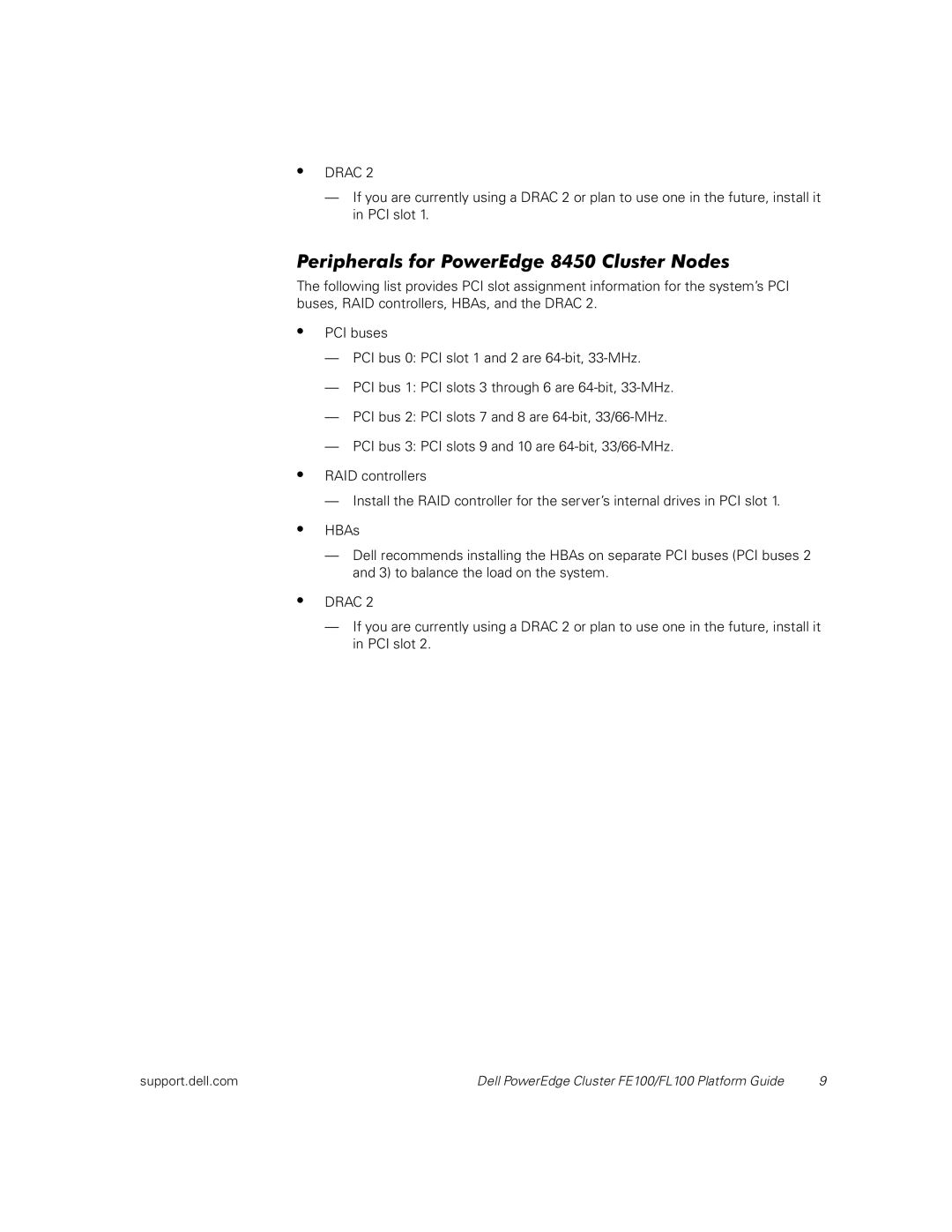 Dell manual Dell PowerEdge Cluster FE100/FL100 Platform Guide 