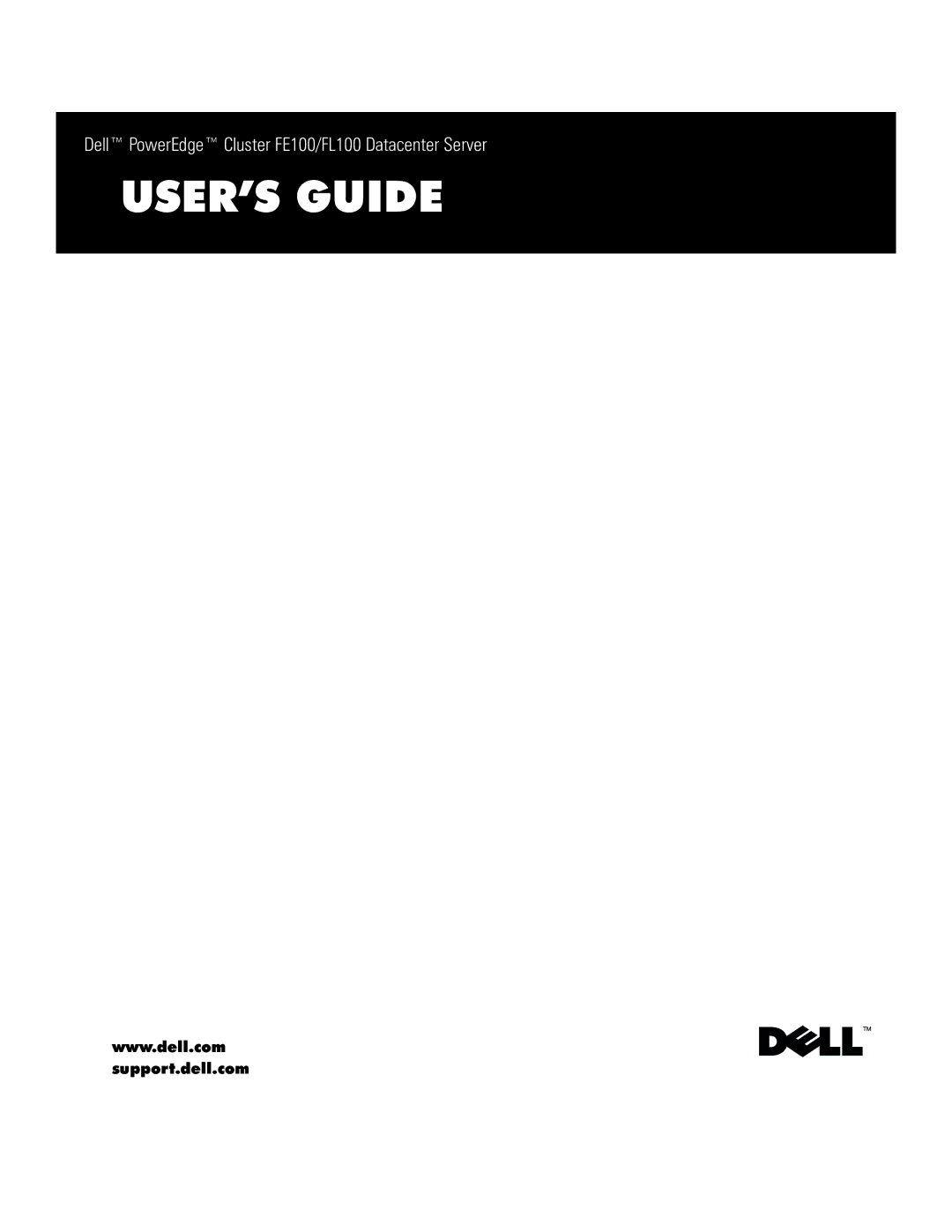 Dell FL100, FE100 manual USER’S Guide 