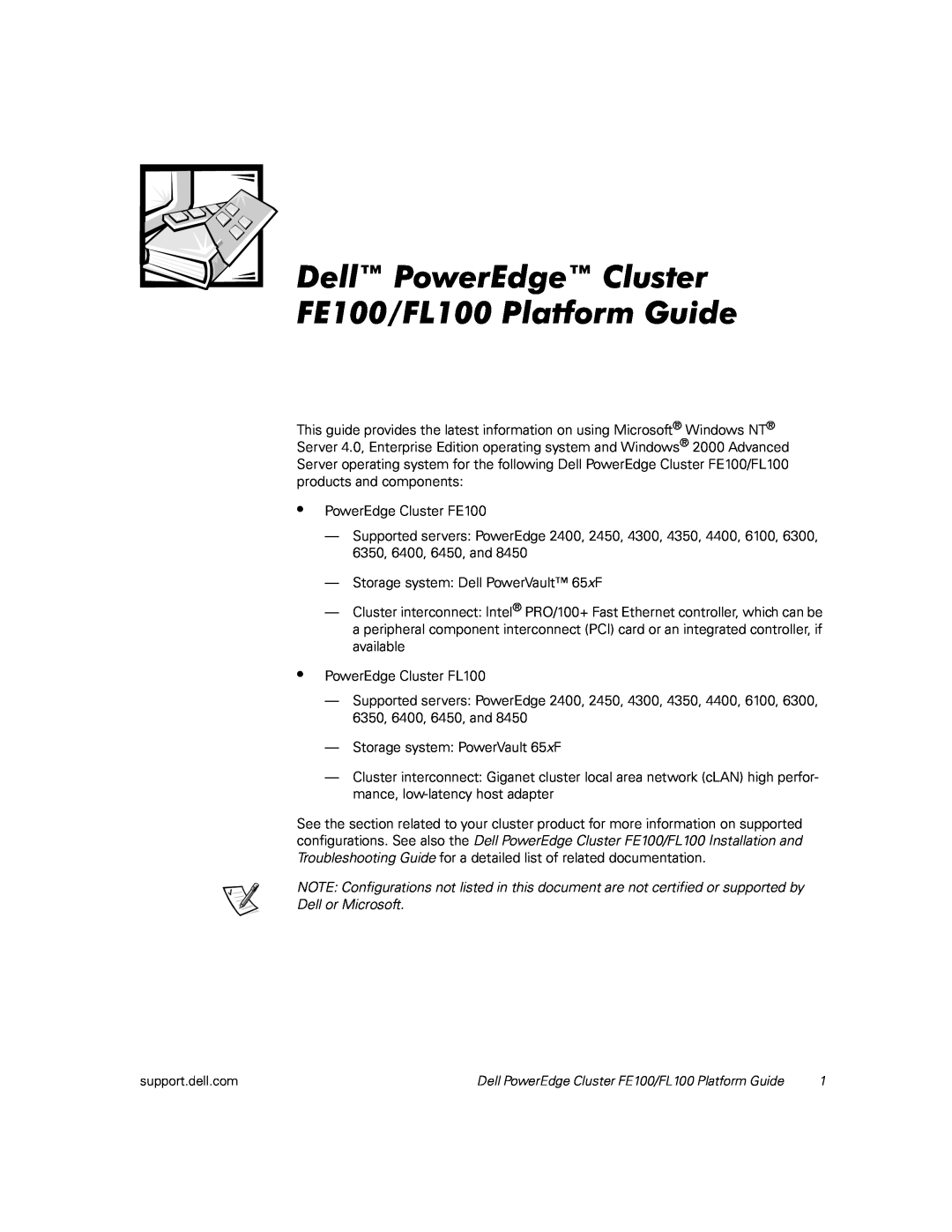 Dell FL100, FE100 manual Dell or Microsoft 