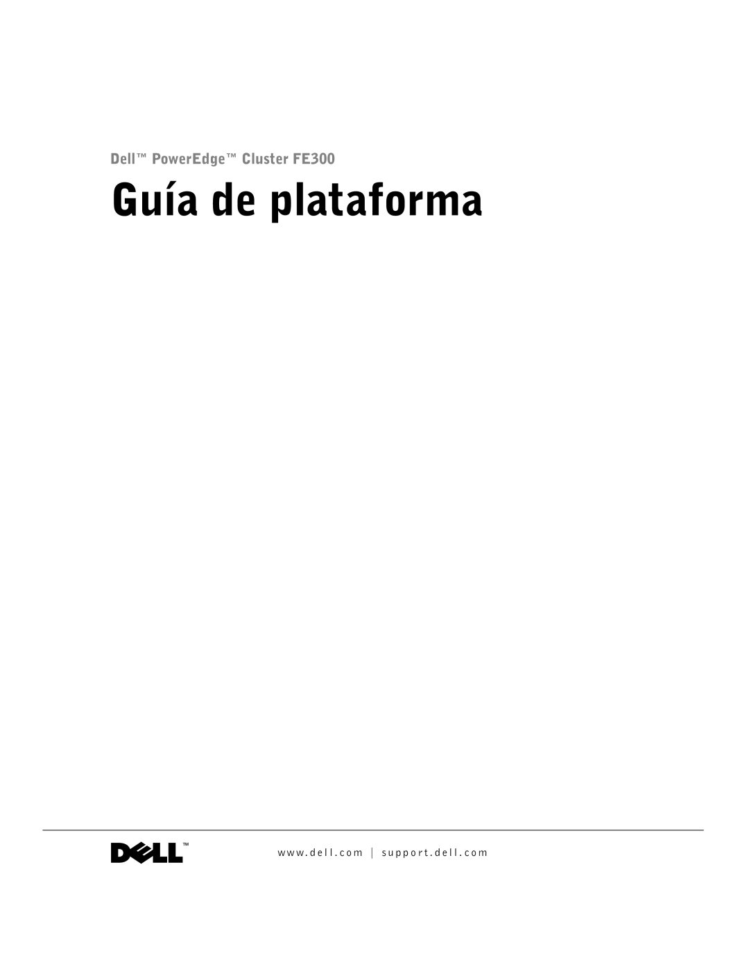 Dell FE300 manual Guía de plataforma 