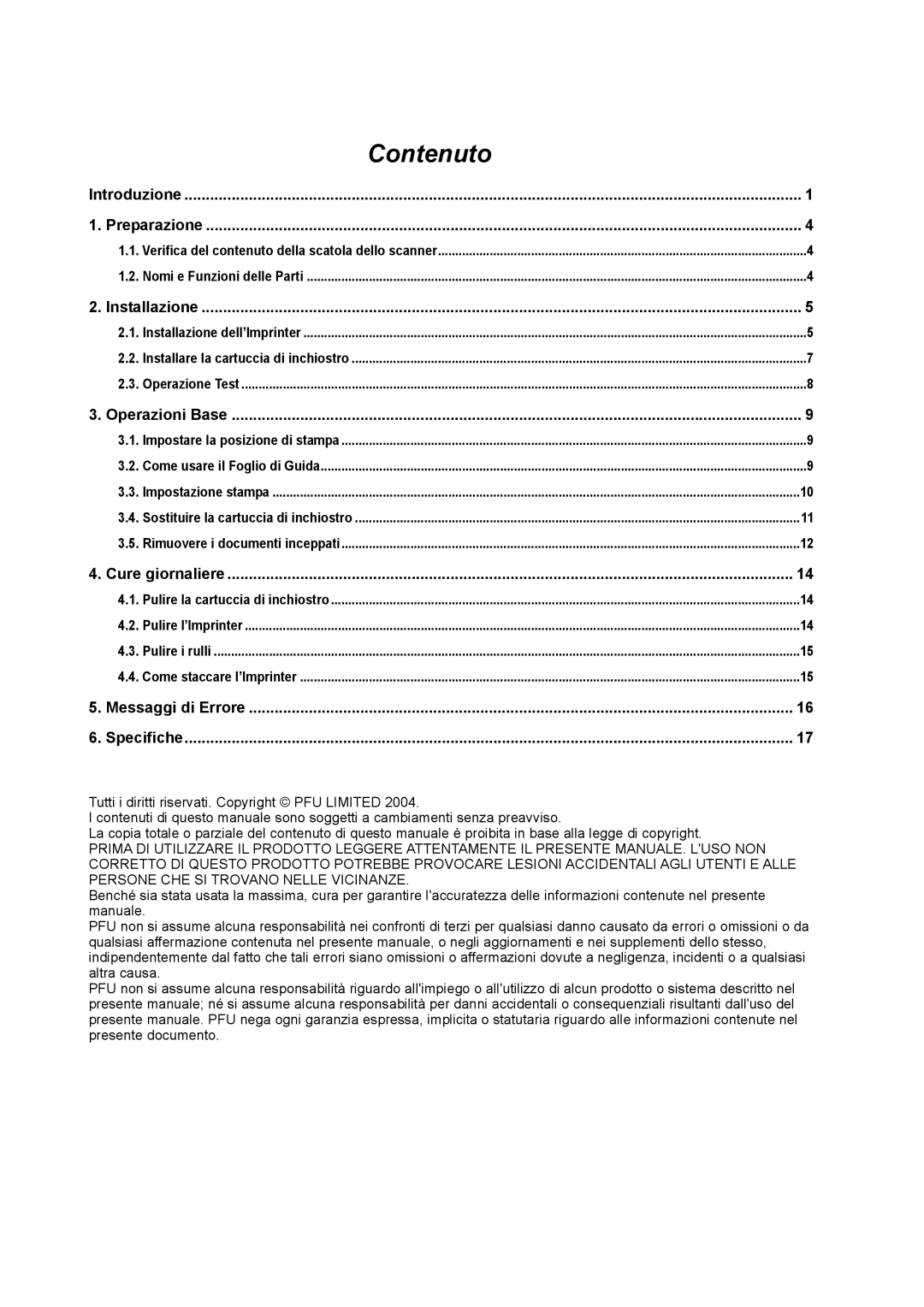 Dell fi-565PR manual Contenuto 