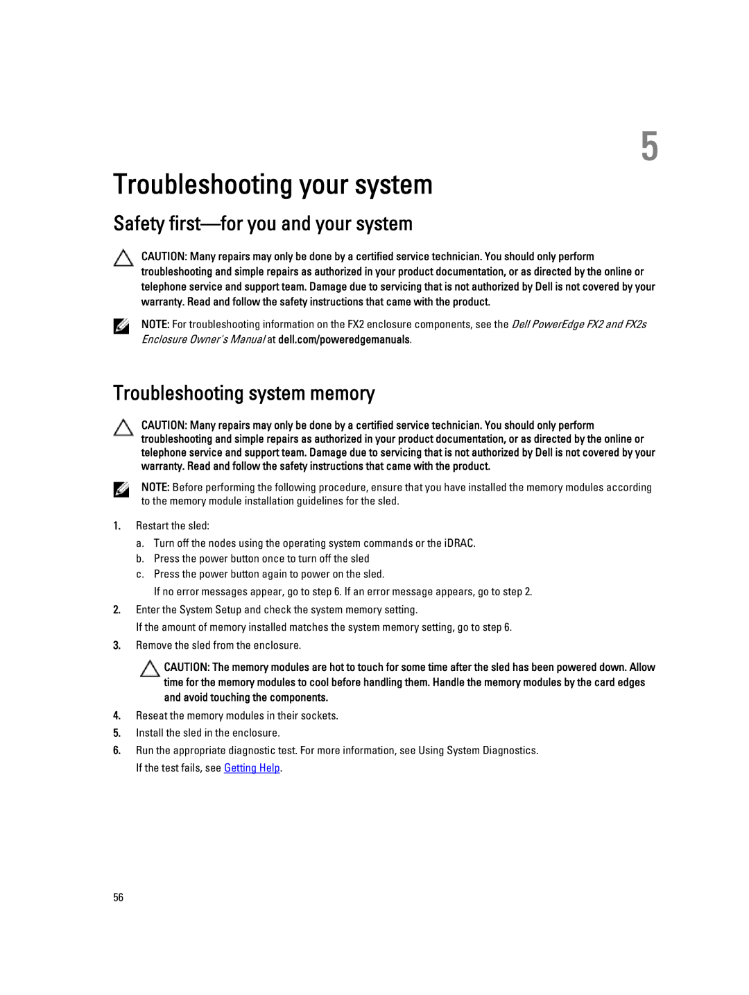 Dell FM120x4 owner manual Troubleshooting your system 