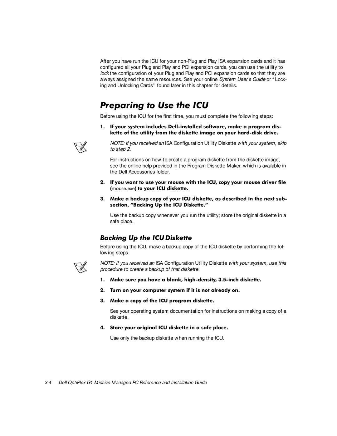 Dell G1 manual 3UHSDULQJWR8VHWKH,&8, DFNLQJ8SWKH,&8 Lvnhwwh 