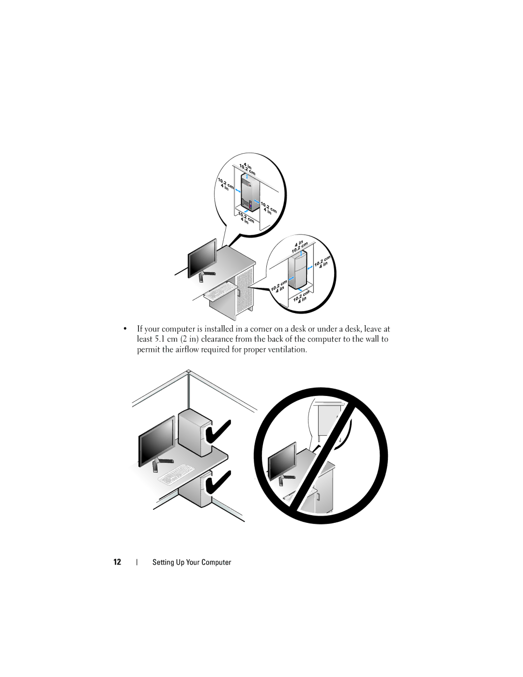 Dell G884D manual Setting Up Your Computer 