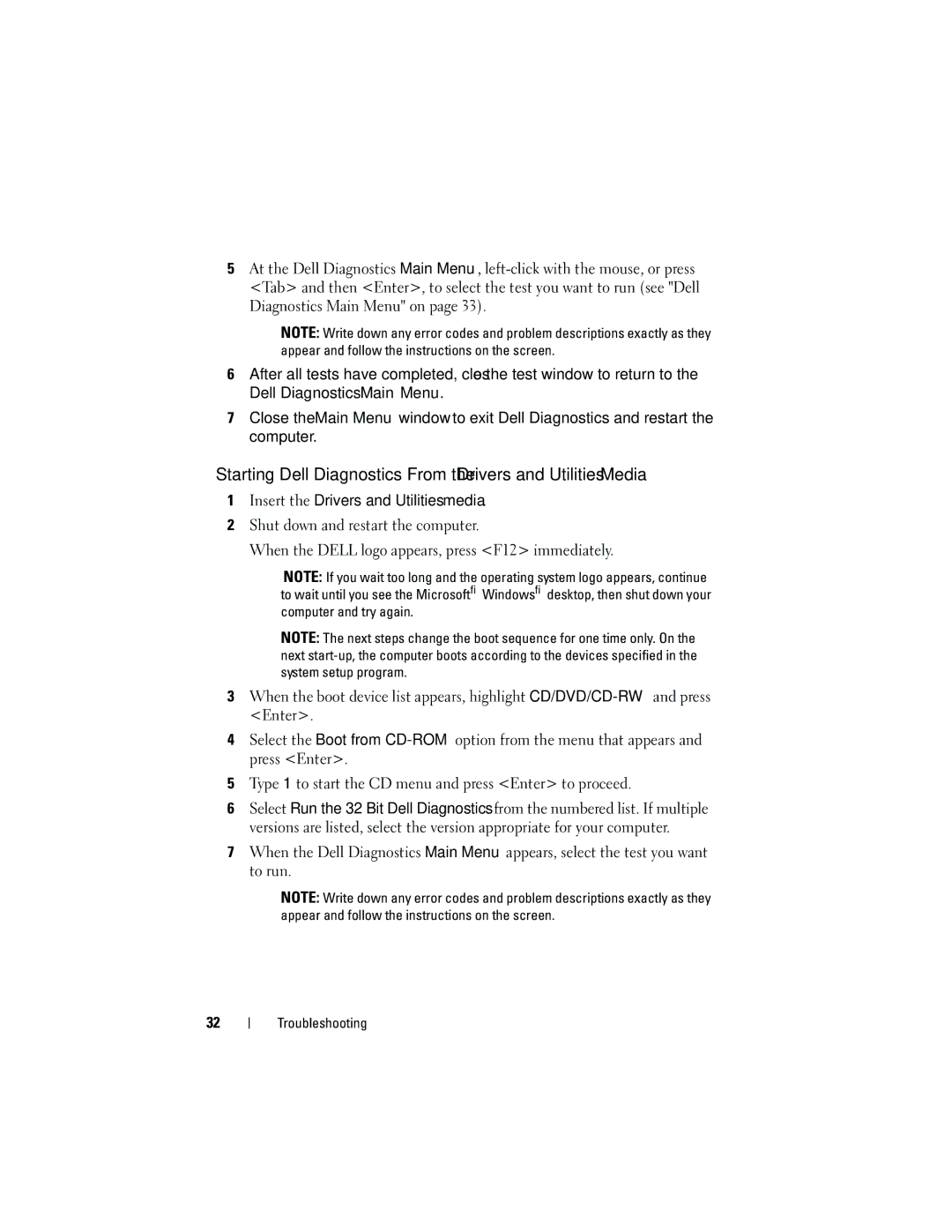 Dell G884D manual Insert the Drivers and Utilities media 