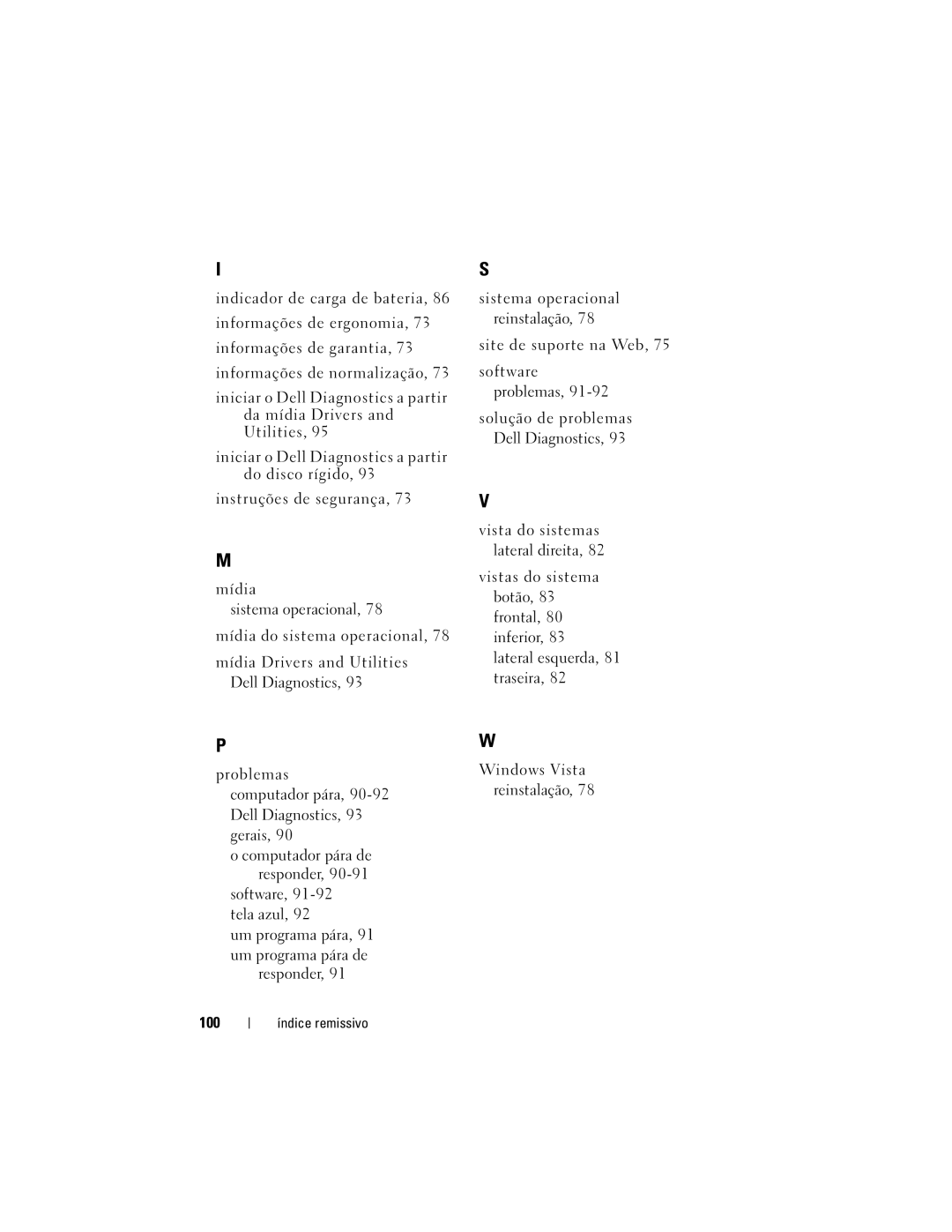 Dell GM919 manual Reinstalação 