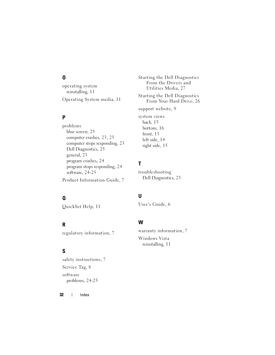 Dell GM919 manual Index 