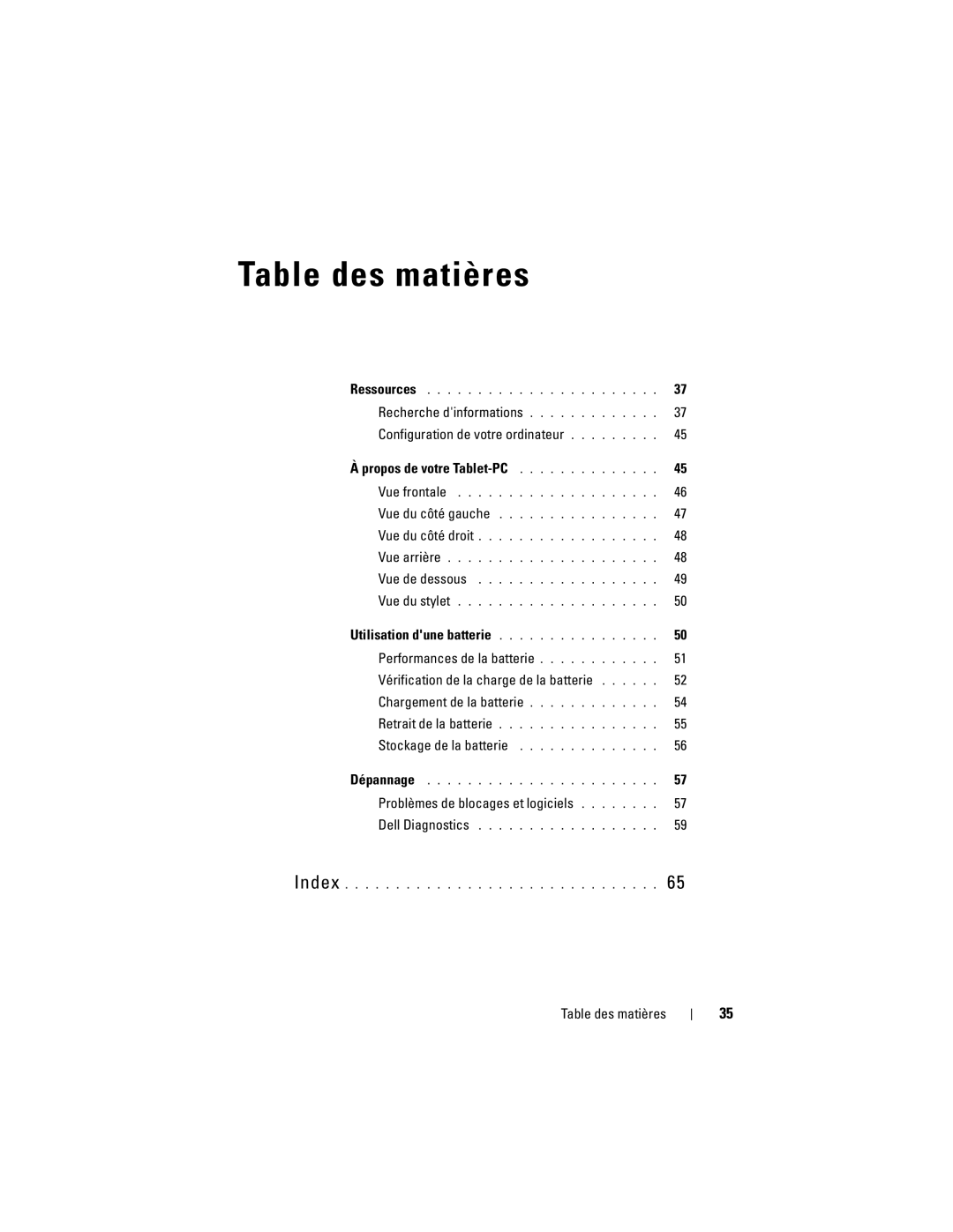 Dell GM919 manual Problèmes de blocages et logiciels, Table des matières 