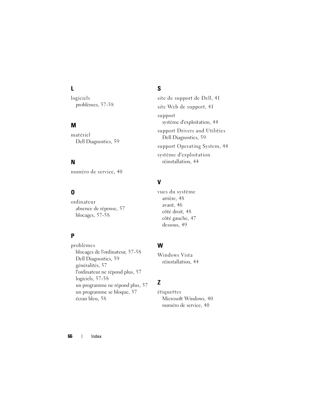 Dell GM919 manual Index 